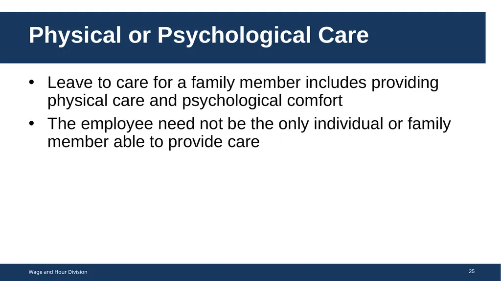 Family Medical Leave Act The Family and Medical - slide 25 of 64