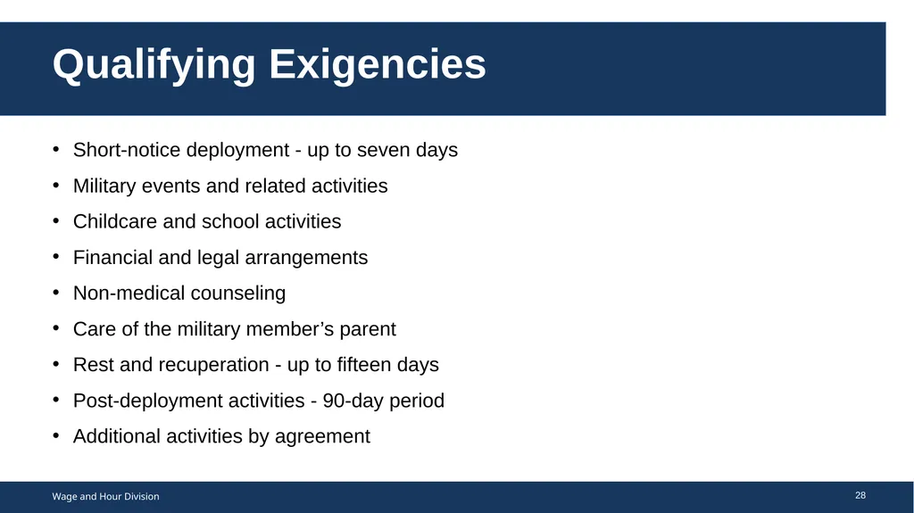 Family Medical Leave Act The Family and Medical - slide 28 of 64