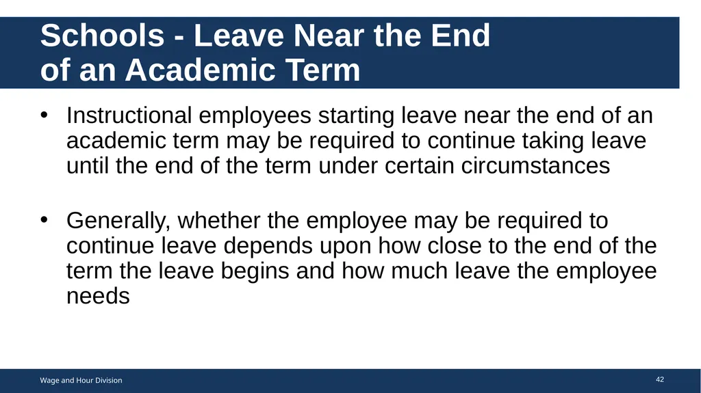 Family Medical Leave Act The Family and Medical - slide 42 of 64
