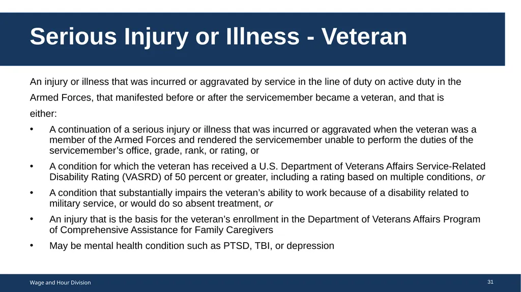 Family Medical Leave Act The Family and Medical - slide 31 of 64