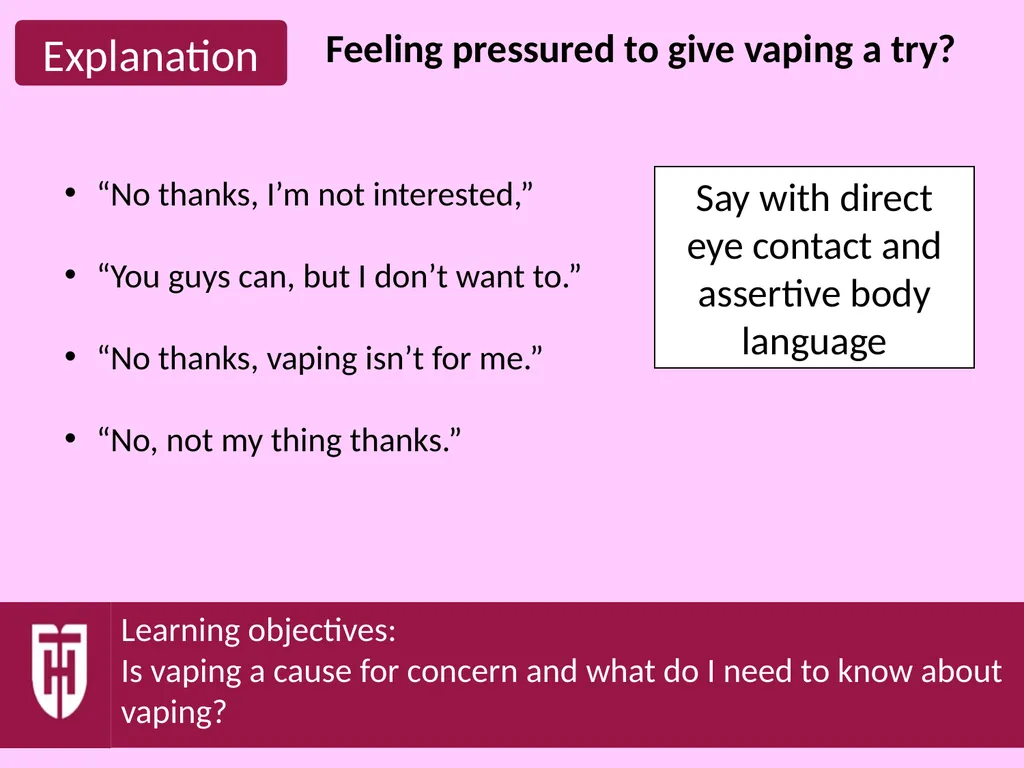 Making an Informed Choice How does this assembly - slide 8 of 10