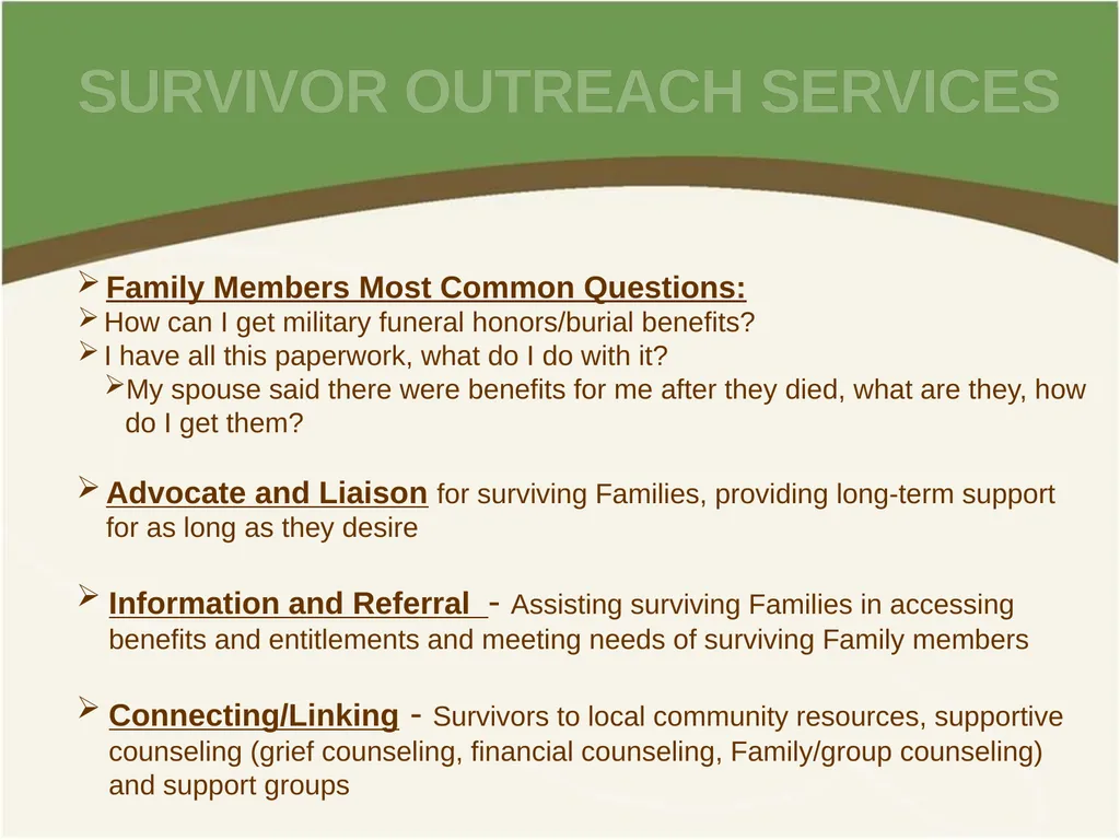 David Dodson Survivor Outreach Service Coordinator - slide 2 of 5