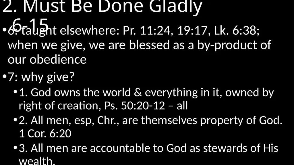 2 Corinthians 9 P wrote possibly Autumn 57AD Ch. 8 - slide 6 of 15
