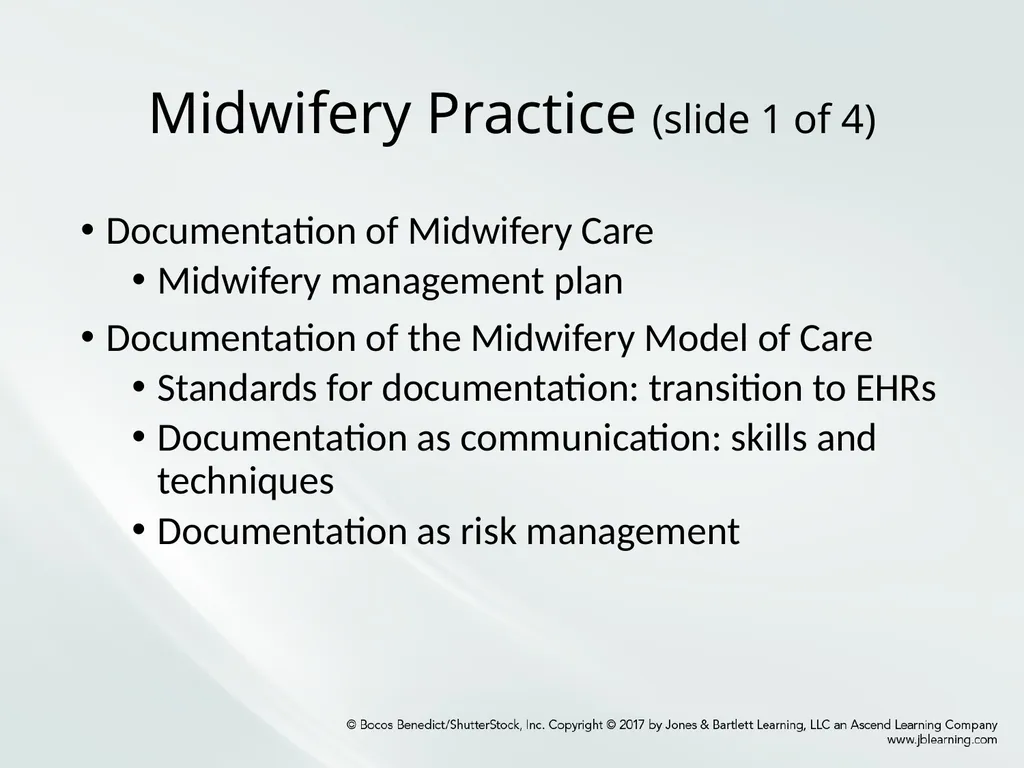 Chapter One: Essential Midwifery Practice - slide 7 of 13