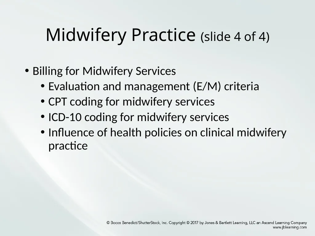 Chapter One: Essential Midwifery Practice - slide 10 of 13