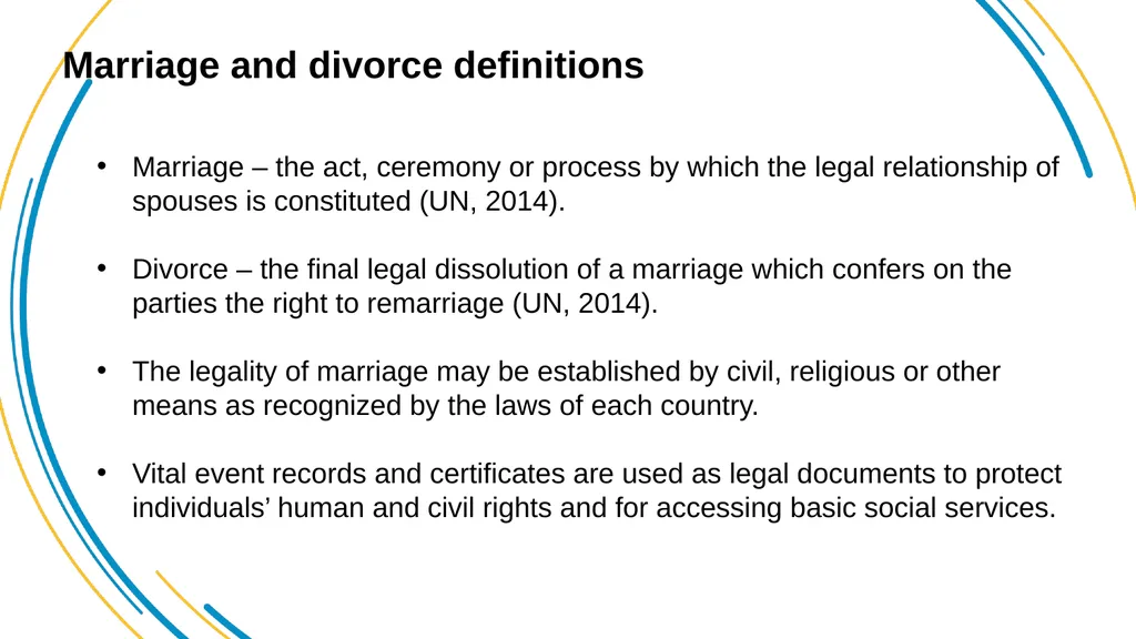 Marriage and divorce registration in Africa: - slide 4 of 12