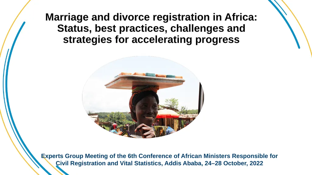 Marriage and divorce registration in Africa: - slide 1 of 12