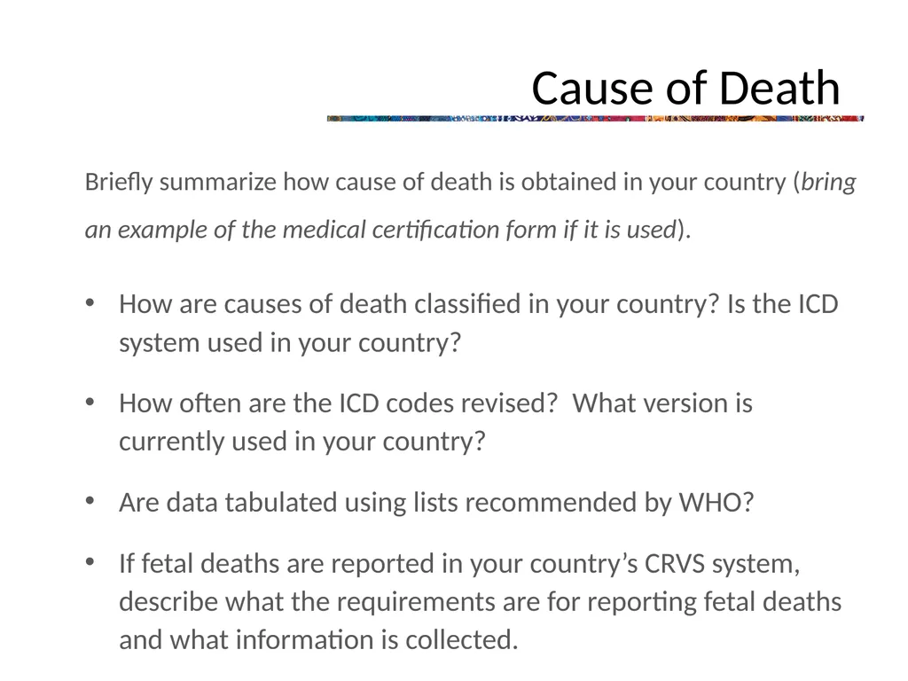 The Civil Registration and Vital Statistics System - slide 7 of 16