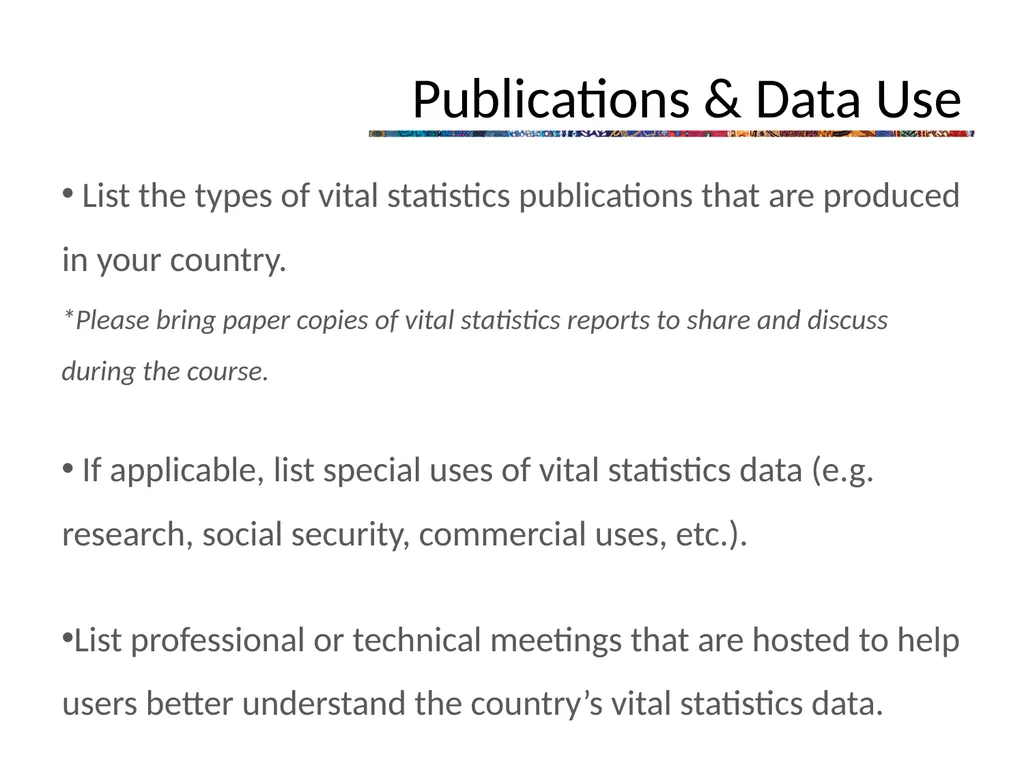The Civil Registration and Vital Statistics System - slide 9 of 16