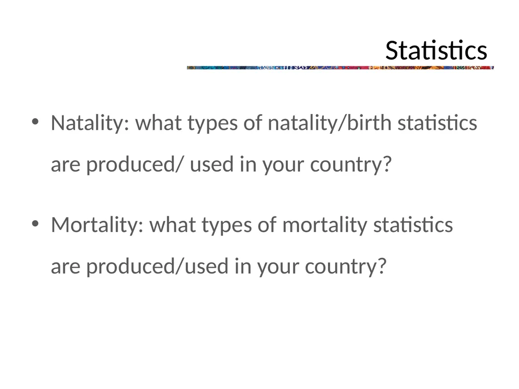 The Civil Registration and Vital Statistics System - slide 8 of 16