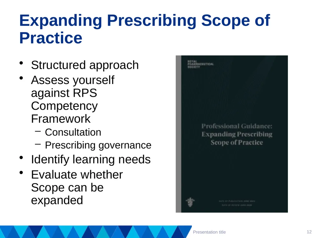 Supporting staff to prescribe effectively – - slide 12 of 14