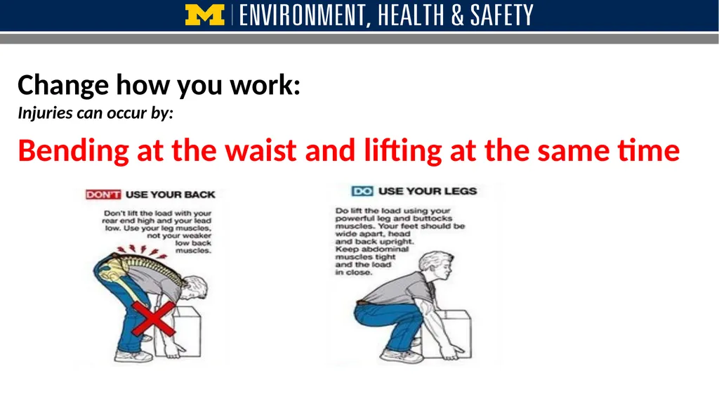 Safe Lifting techniques to avoid injury Ergonomic - slide 10 of 21