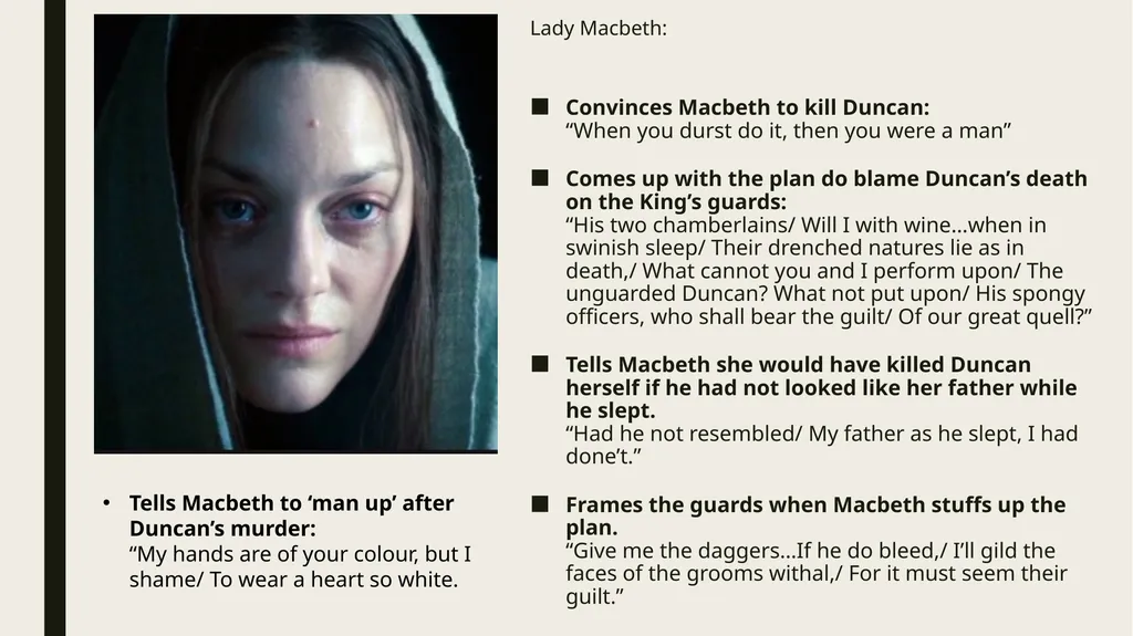 Macbeth & Lady Macbeth Character Analysis MACBETH: - slide 17 of 18