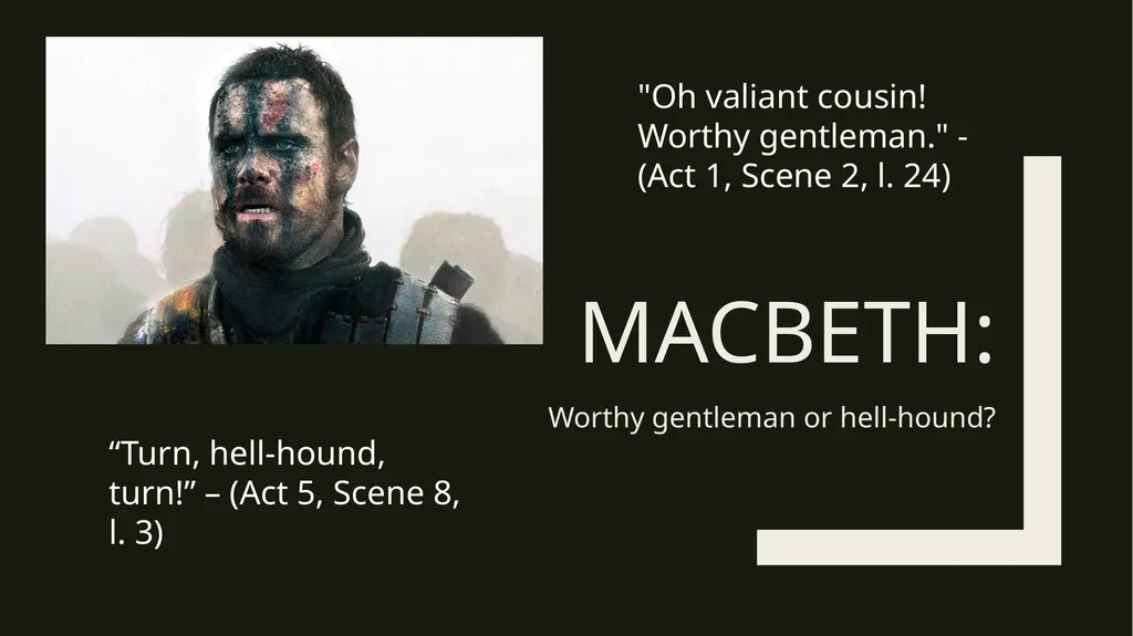 Macbeth & Lady Macbeth Character Analysis MACBETH: - slide 2 of 18