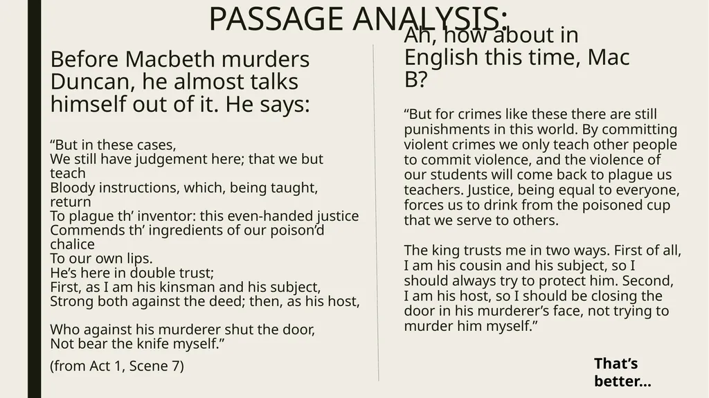 Macbeth & Lady Macbeth Character Analysis MACBETH: - slide 11 of 18