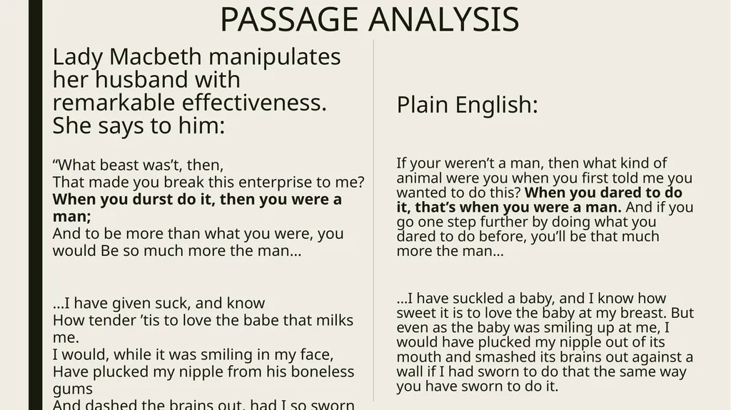 Macbeth & Lady Macbeth Character Analysis MACBETH: - slide 16 of 18