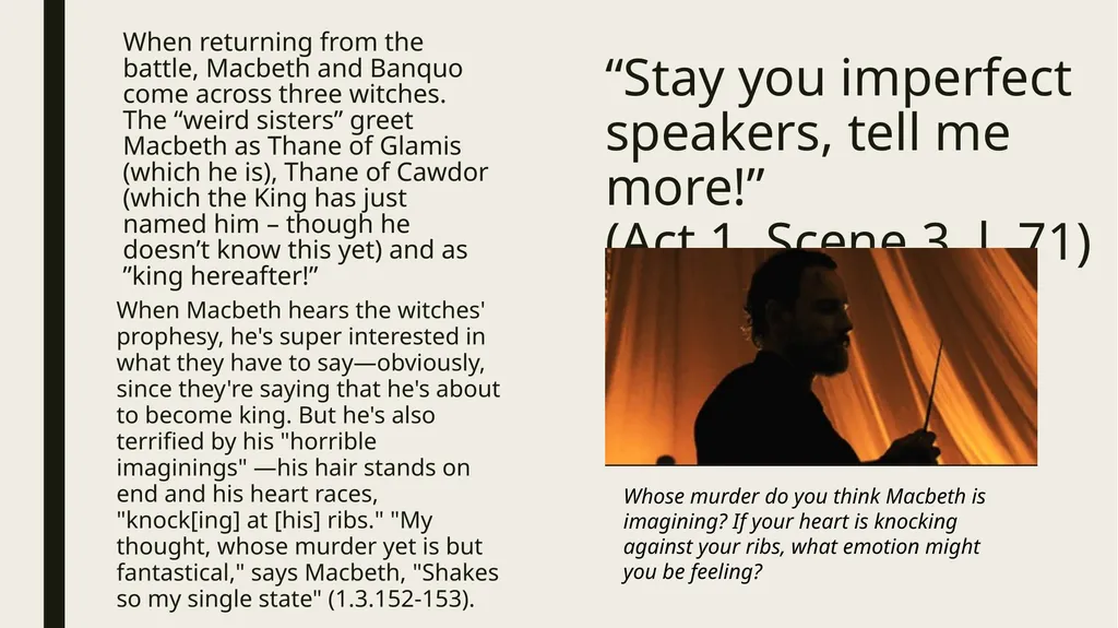 Macbeth & Lady Macbeth Character Analysis MACBETH: - slide 8 of 18