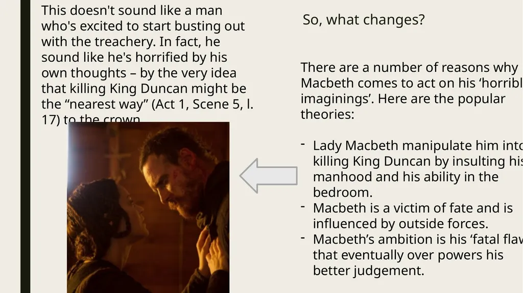 Macbeth & Lady Macbeth Character Analysis MACBETH: - slide 9 of 18
