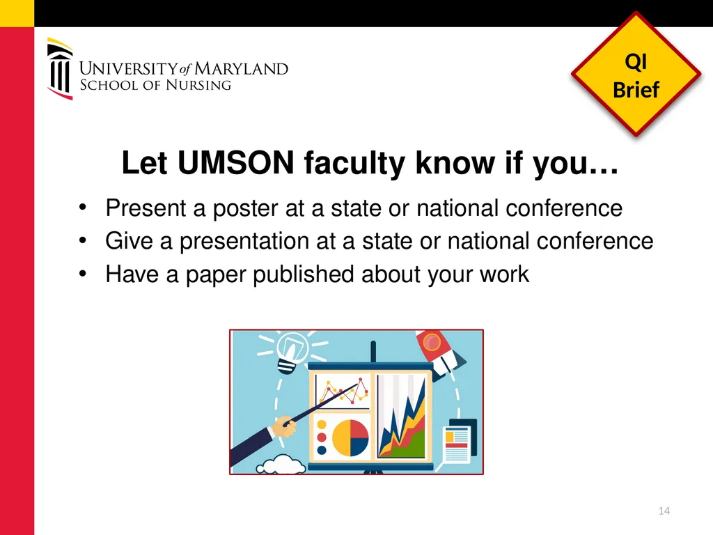 Dissemination of DNP Quality Improvement Projects - slide 14 of 16