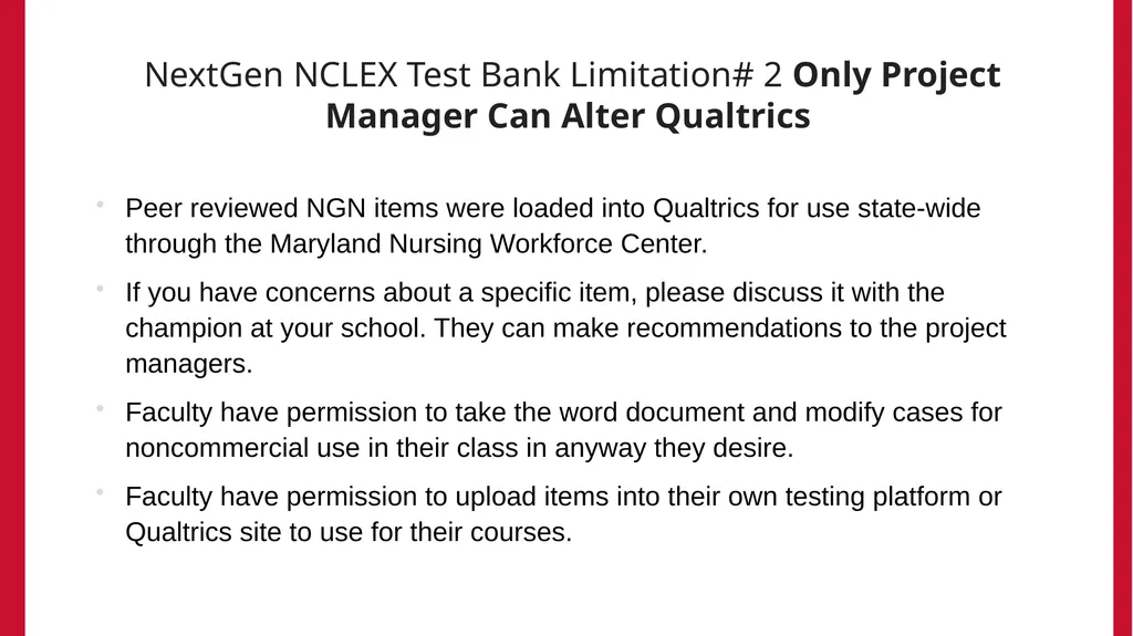 Using the Maryland NextGen Test Bank For Faculty - slide 26 of 50