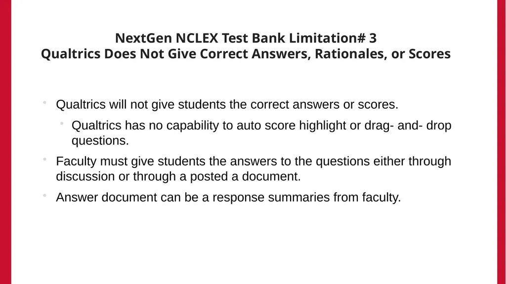 Using the Maryland NextGen Test Bank For Faculty - slide 27 of 50
