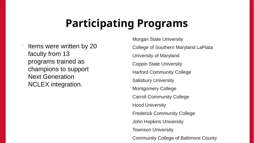 Using the Maryland NextGen Test Bank For Faculty - slide 3 of 50