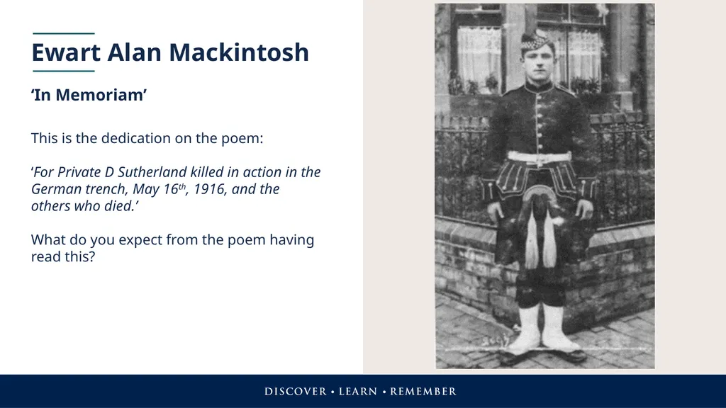 First World War Poetry in Context Exploring poetry - slide 9 of 15