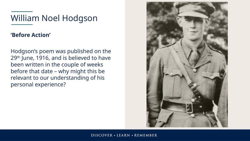 First World War Poetry in Context Exploring poetry - slide 12 of 15