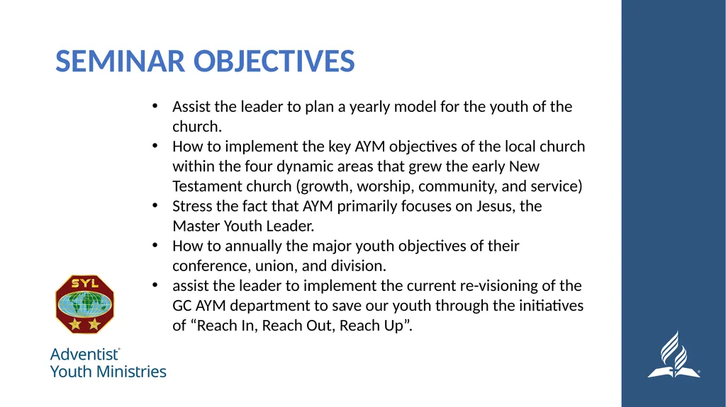 Seminar 6: Church Planning Developing a Purpose - slide 2 of 21