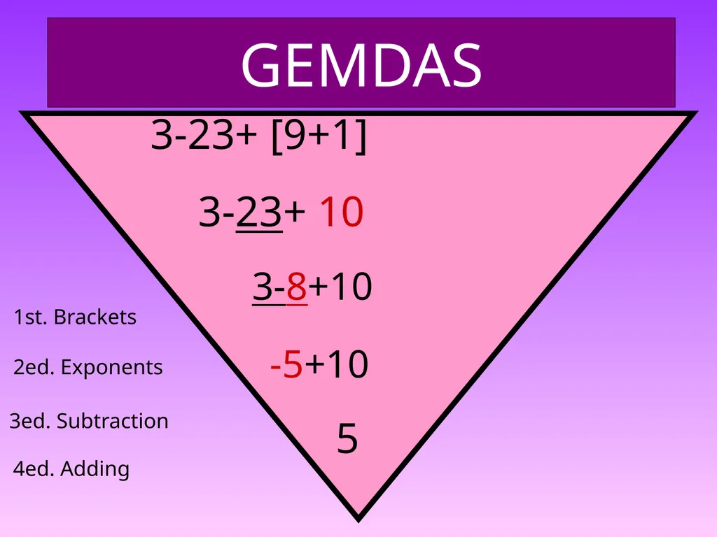 Order of Operations ( ) + X - 43  - slide 10 of 17