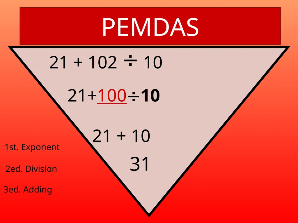 Order of Operations ( ) + X - 43  - slide 14 of 17