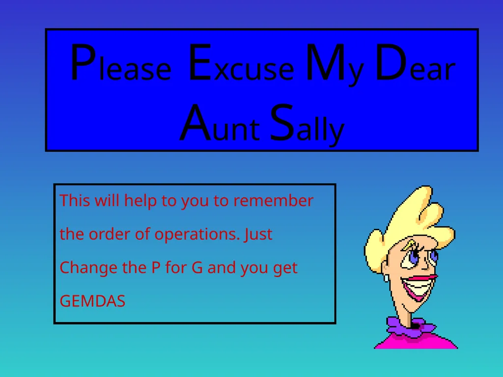 Order of Operations ( ) + X - 43  - slide 3 of 17