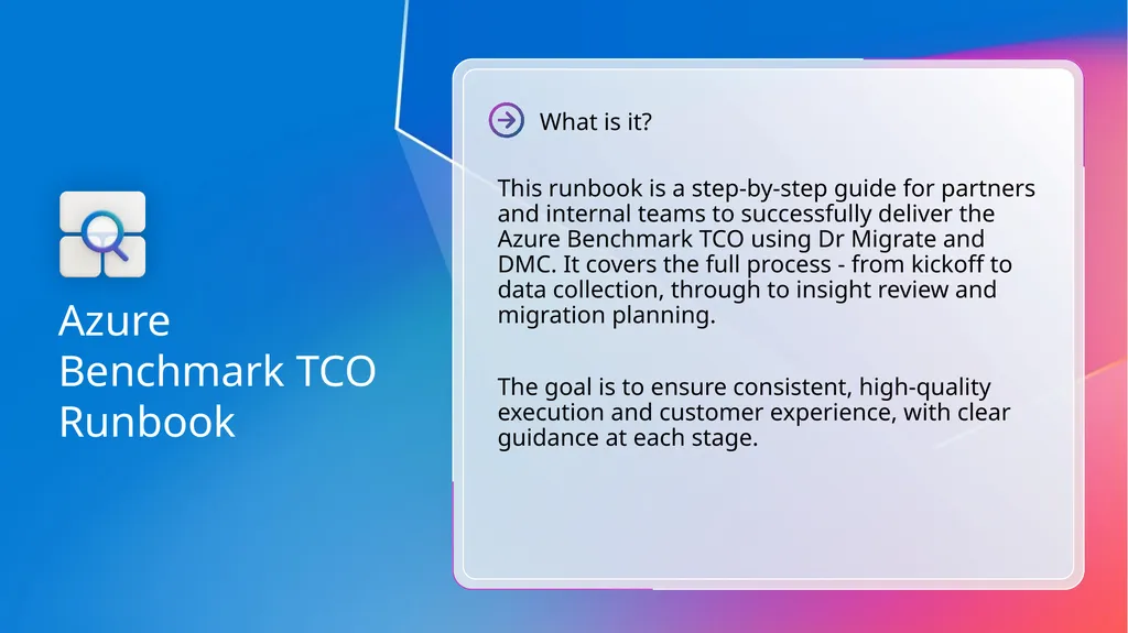 Azure Benchmark TCO Runbook What is it? This - slide 1 of 10