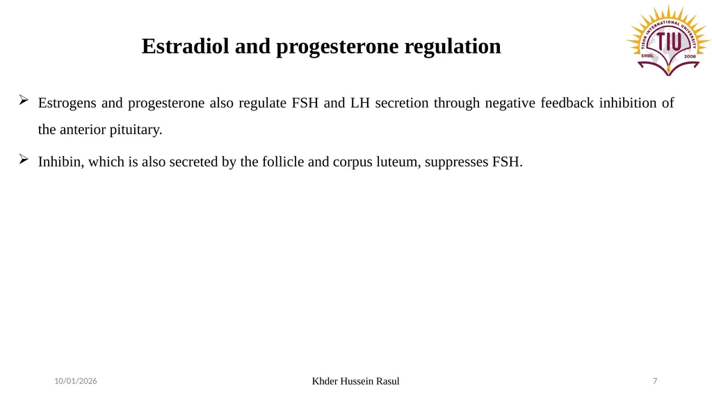 Spring Semester Course Name : Endocrinology Stage: - slide 7 of 17