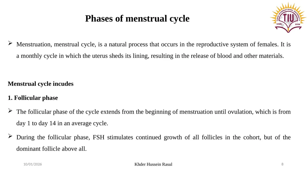 Spring Semester Course Name : Endocrinology Stage: - slide 8 of 17