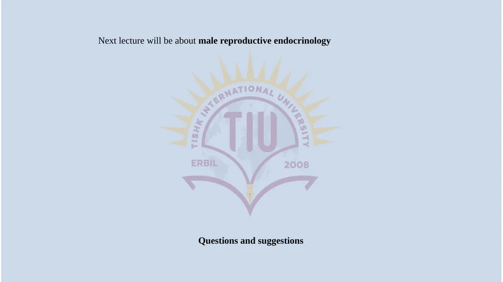 Spring Semester Course Name : Endocrinology Stage: - slide 17 of 17