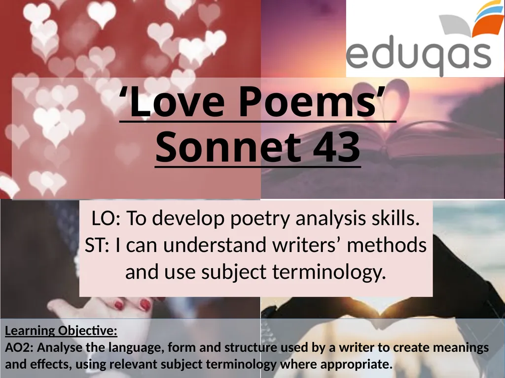 Learning Objective: AO2: Analyse the language, - slide 1 of 13