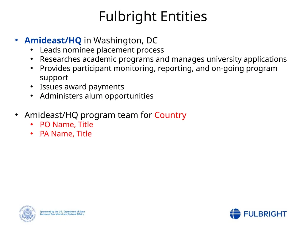 Fulbright Foreign Student Program Post-Nomination - slide 7 of 37