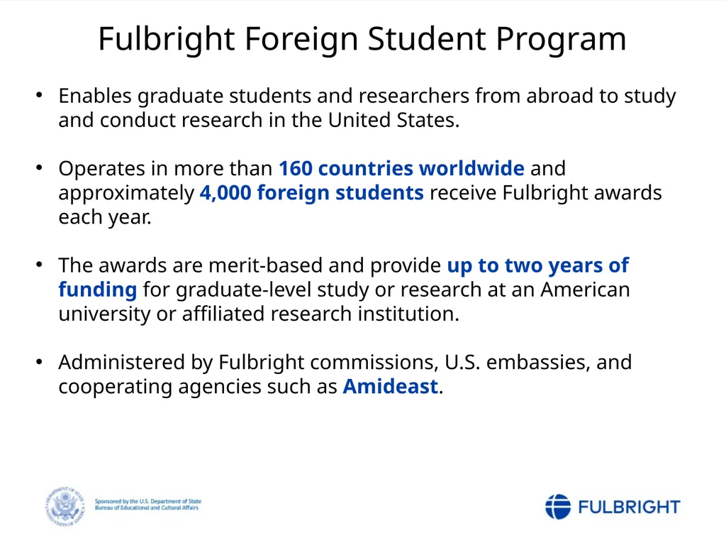 Fulbright Foreign Student Program Post-Nomination - slide 5 of 37