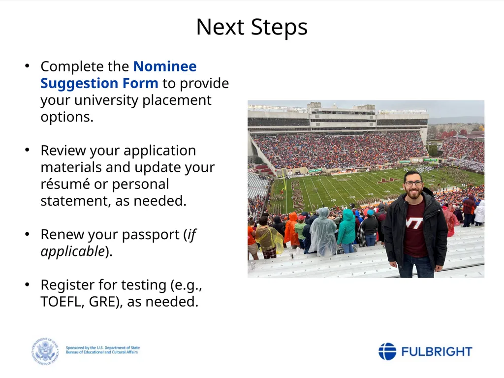 Fulbright Foreign Student Program Post-Nomination - slide 36 of 37