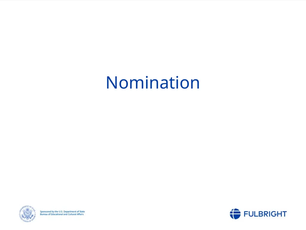 Fulbright Foreign Student Program Post-Nomination - slide 8 of 37