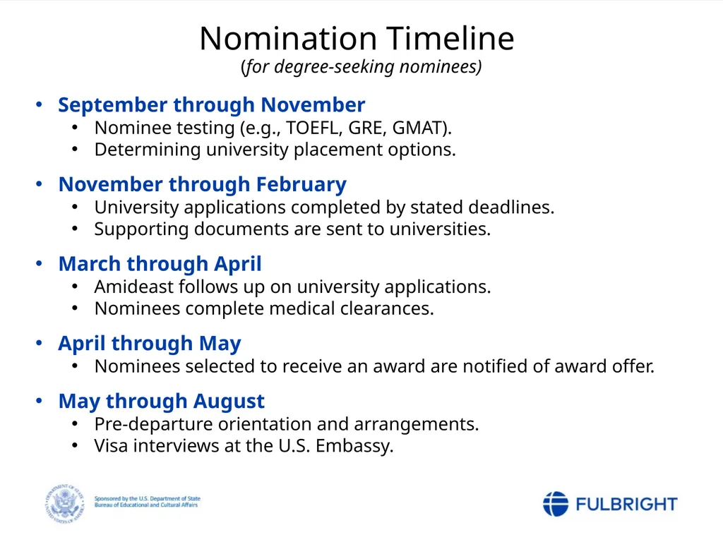 Fulbright Foreign Student Program Post-Nomination - slide 10 of 37