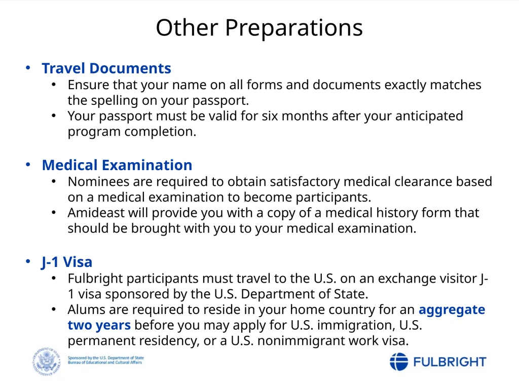 Fulbright Foreign Student Program Post-Nomination - slide 27 of 37