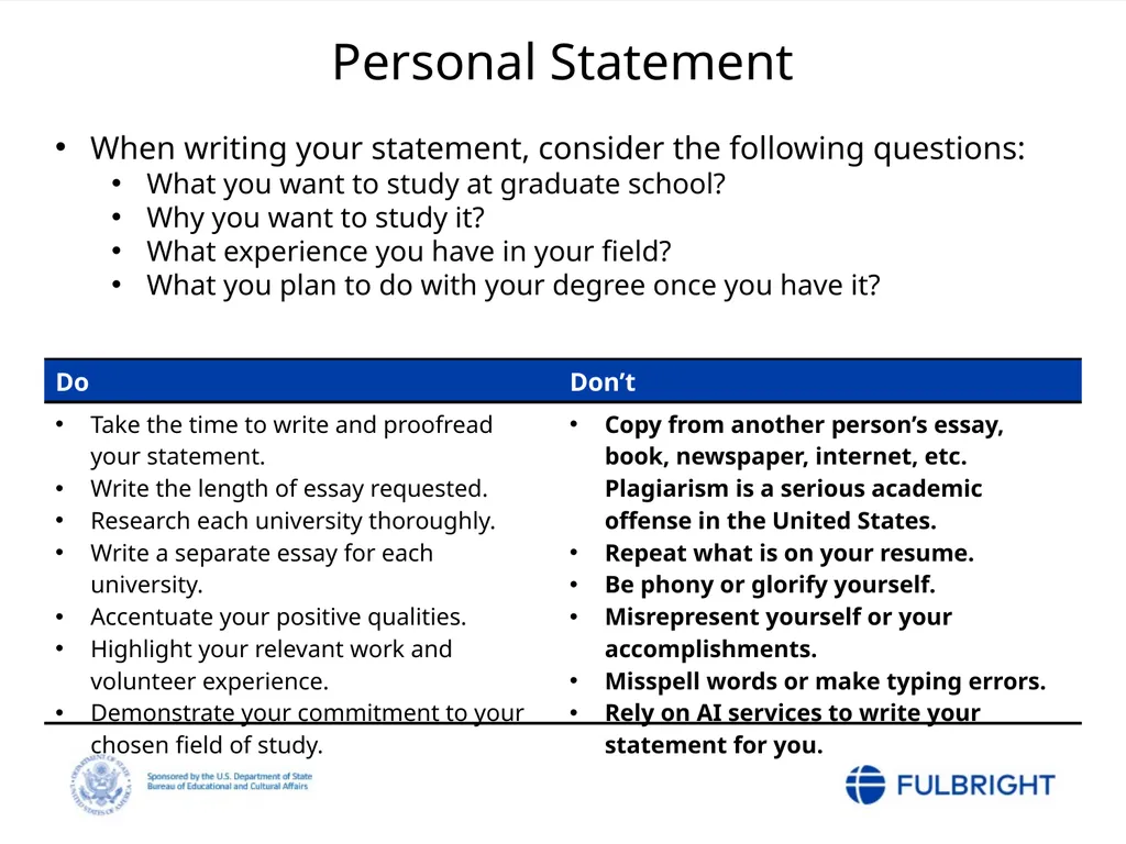 Fulbright Foreign Student Program Post-Nomination - slide 21 of 37