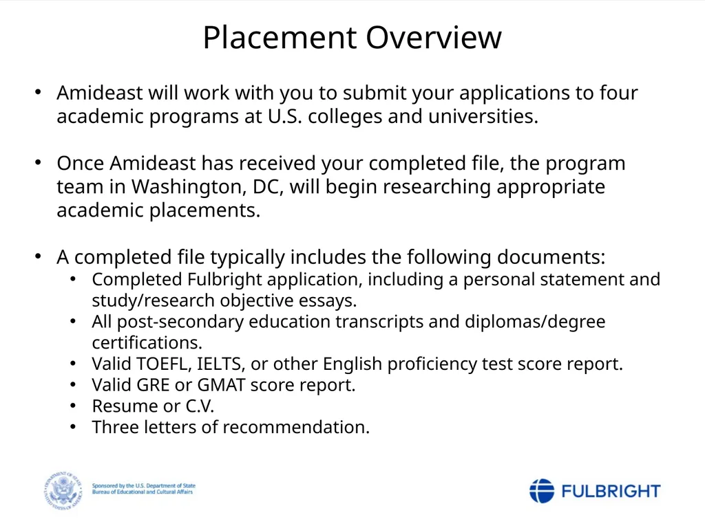 Fulbright Foreign Student Program Post-Nomination - slide 12 of 37