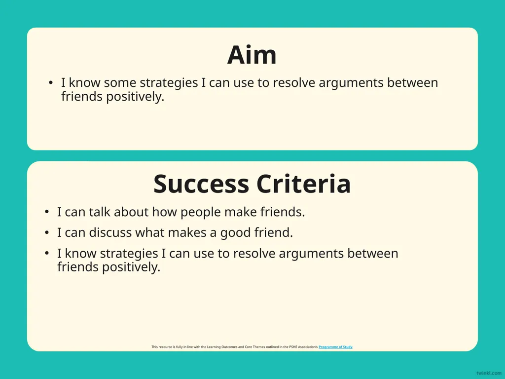 PSHE and Citizenship | KS1 | Relationships | Being - slide 27 of 28
