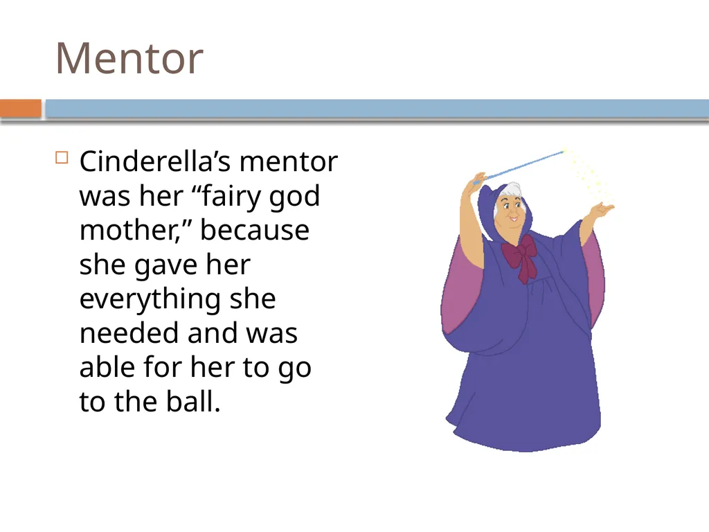 A hero’s Journey -Cinderella Sample Student Work - slide 5 of 13