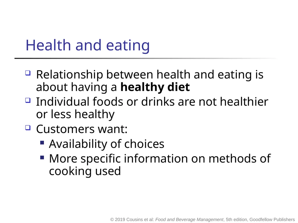 Food and Beverage Management fifth edition Chapter - slide 14 of 35