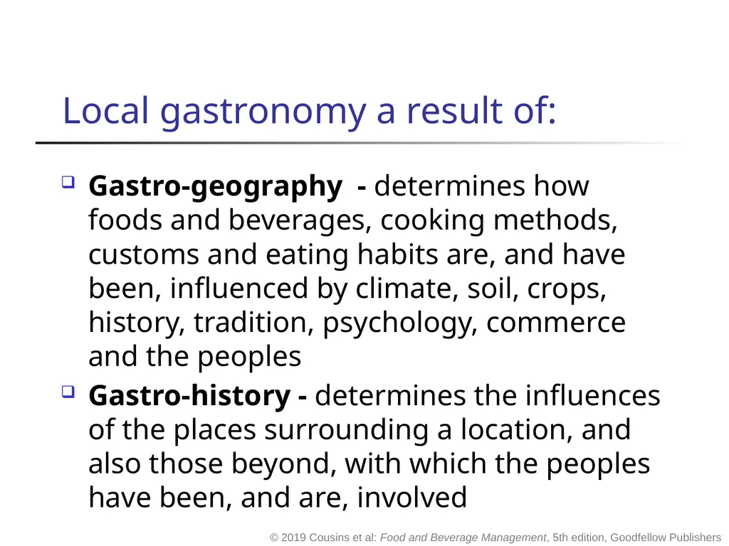 Food and Beverage Management fifth edition Chapter - slide 13 of 35