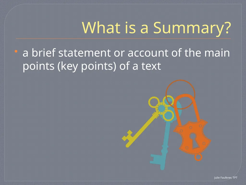 SWBST: A Summarizing Strategy Teaching Pack Tools - slide 4 of 15